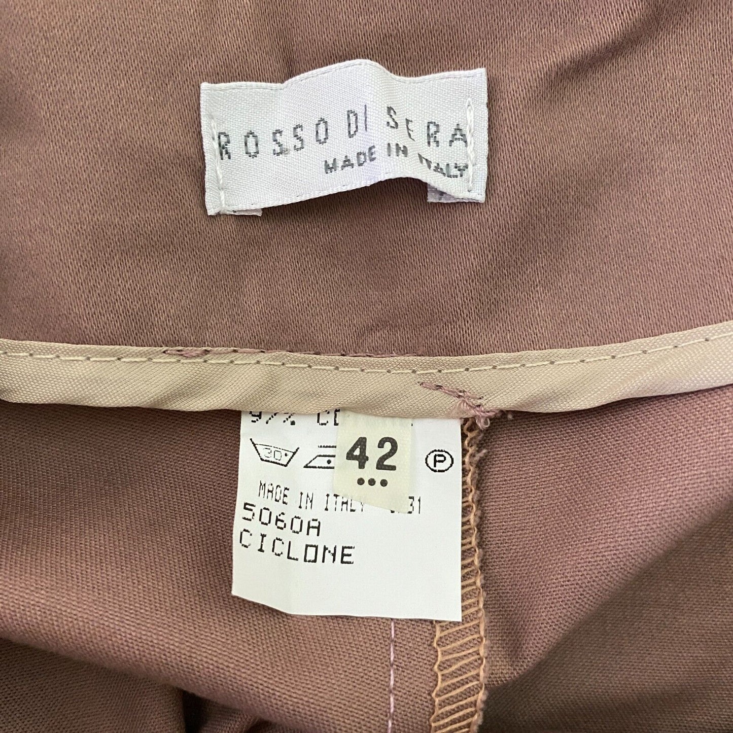 ROSSO DI SERA Hose in normaler gerader Passform, Rosa, Größe EUR 42