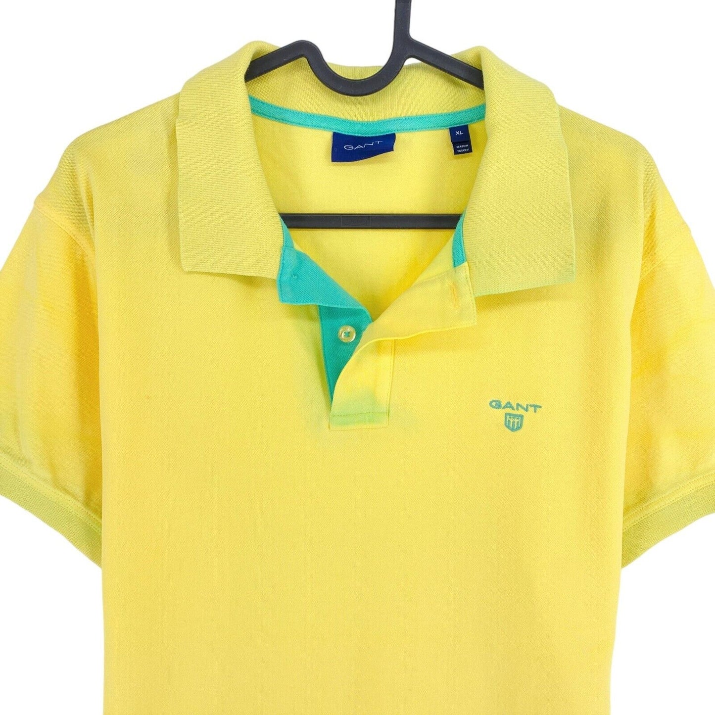 GANT Polo Pique Ruger à col contrasté jaune taille XL