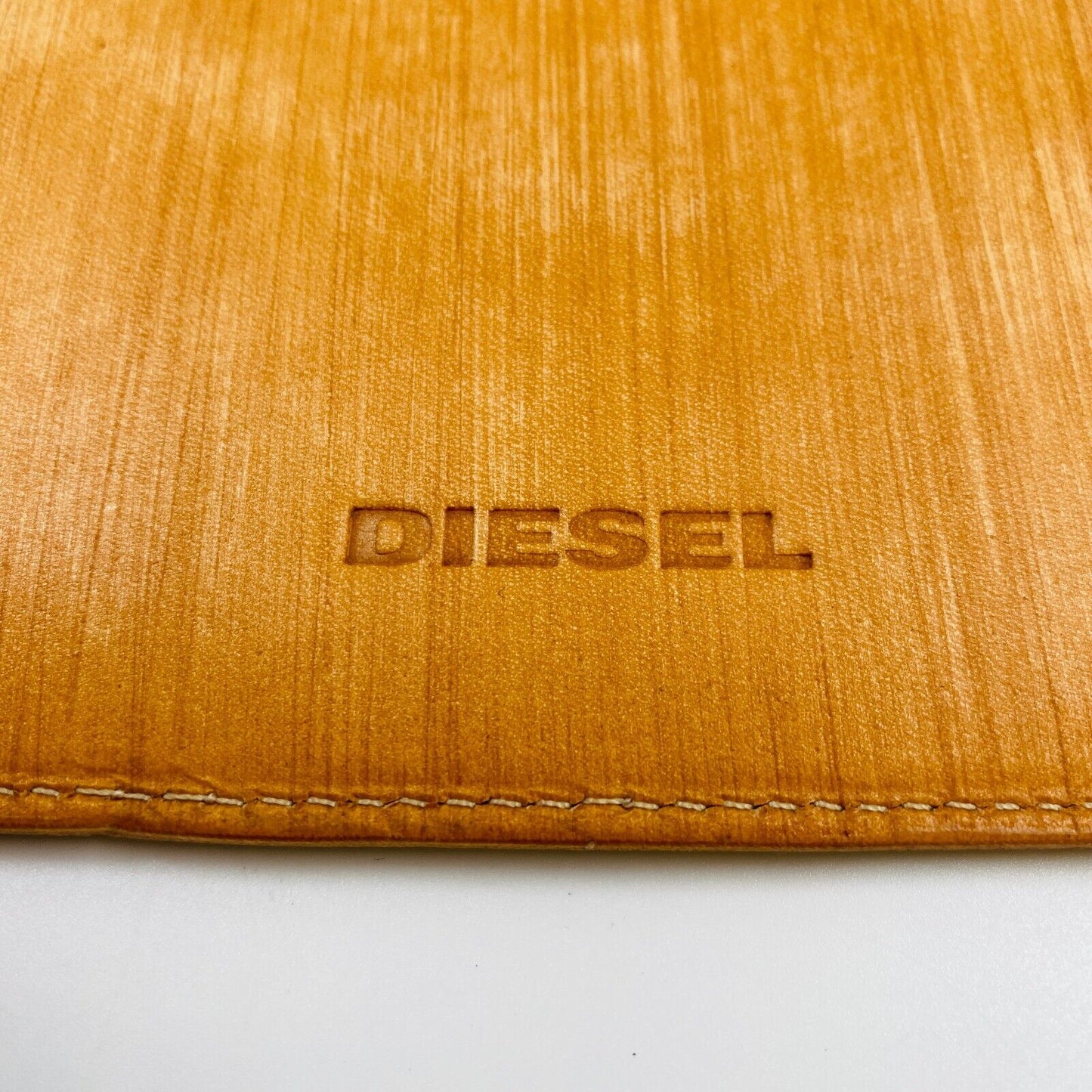 DIESEL Brown Leather Tablet Documents Case Bag