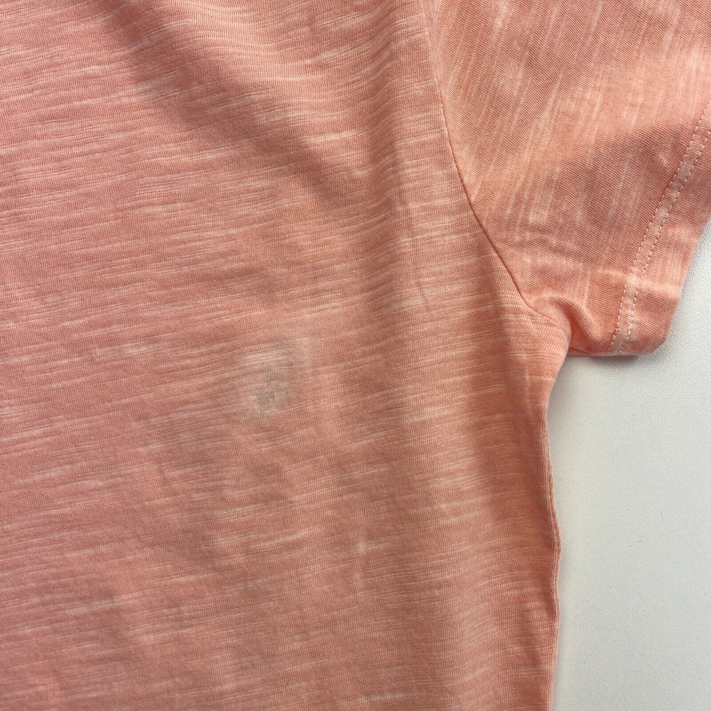 GANT Orange Rose Soleil Blanchi Col V T-shirt Taille S