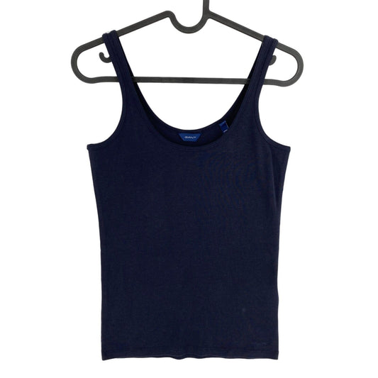 GANT Navy Blue 1x1 Rib Tank Top T Shirt Size XS