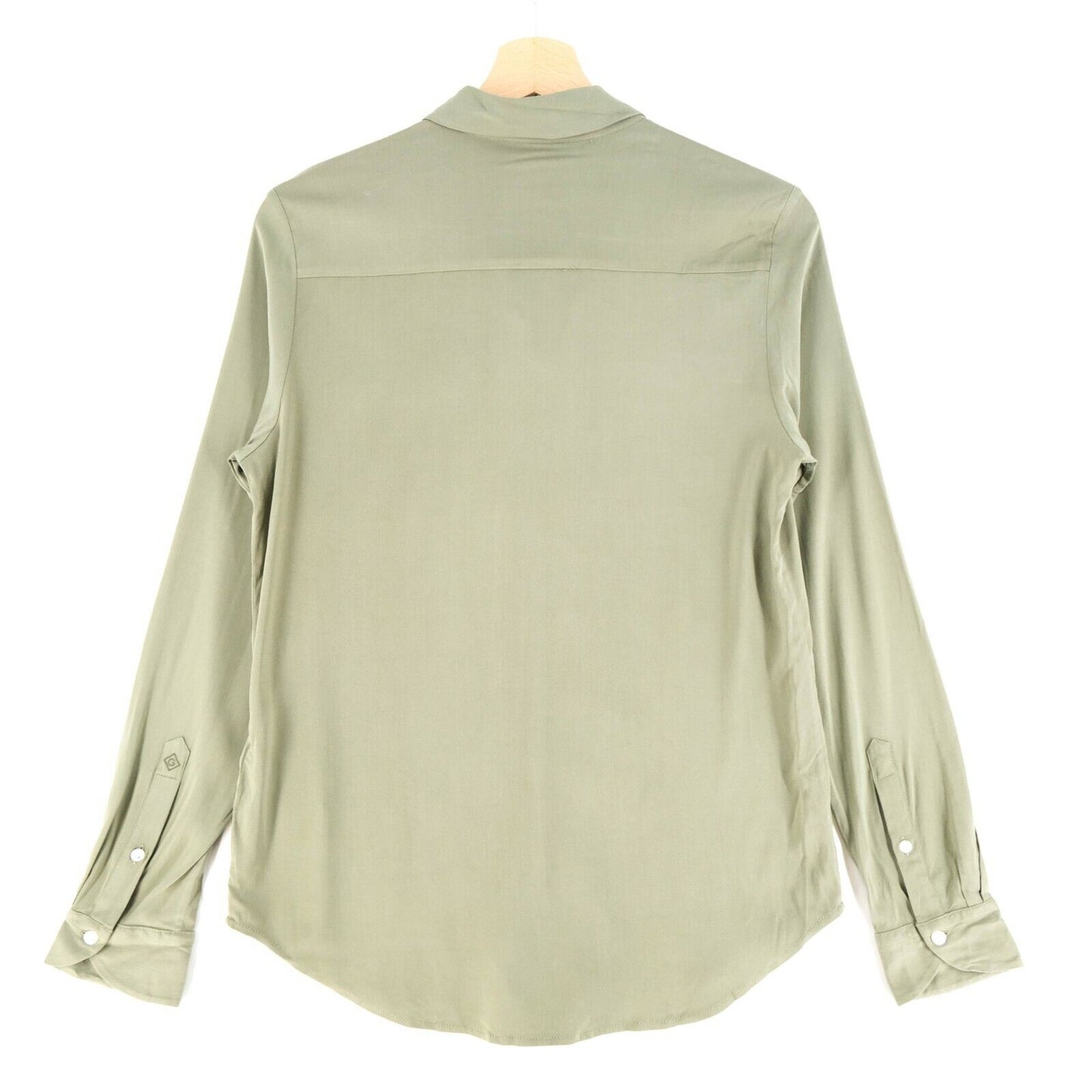 GANT Olive Green Featherweight Twill Blouse Shirt Size EUR 38 UK 12 US 8