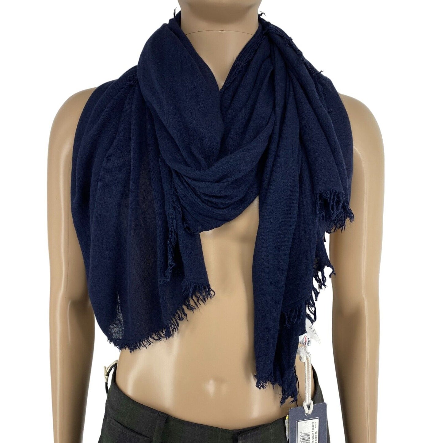 NORTH SAILS Navy Blue Solid Scarf Shawl