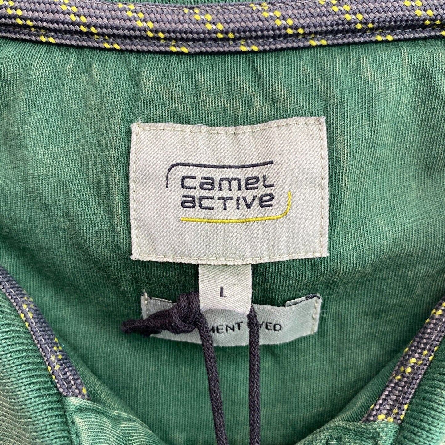 Camel Active Dark Green Logo Pique Polo Shirt Size L