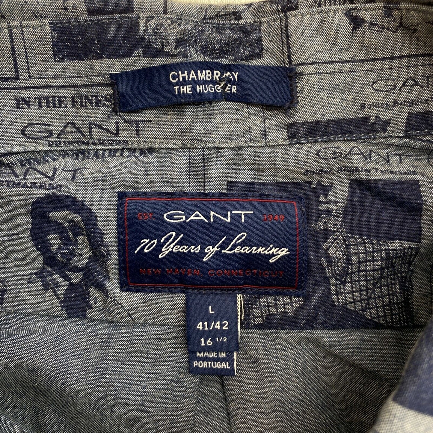 GANT Navy Blue Shirt Makers Shirt Size S M L XL 2XL