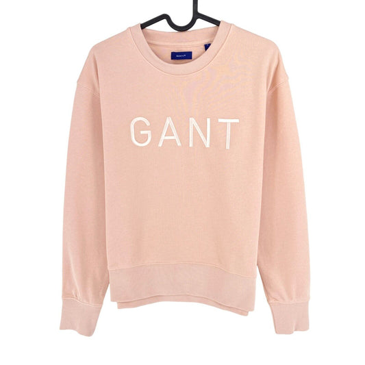 GANT Pink Tonal Logo Crew Neck Sweater Jumper Size S