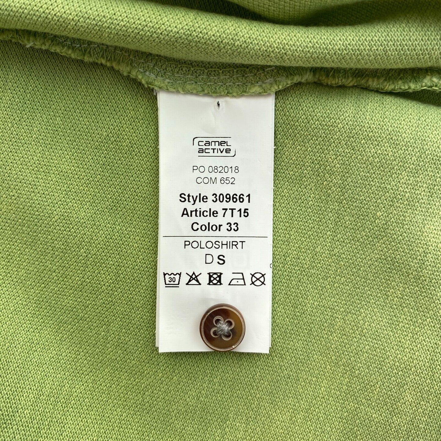 Camel Active Grünes Piqué-Poloshirt SS Größe S