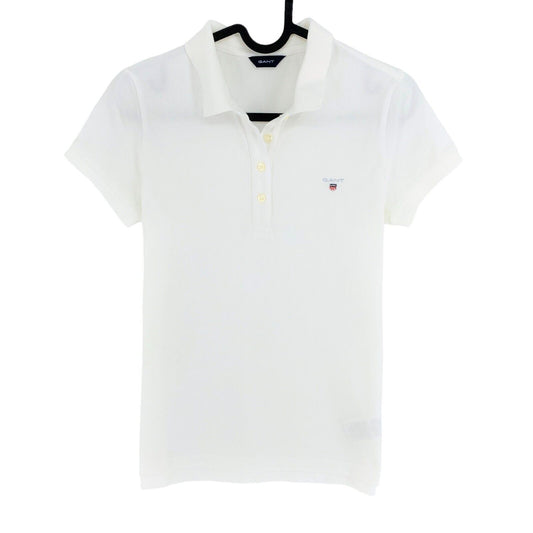 GANT White Original Pique Polo Shirt Size XS