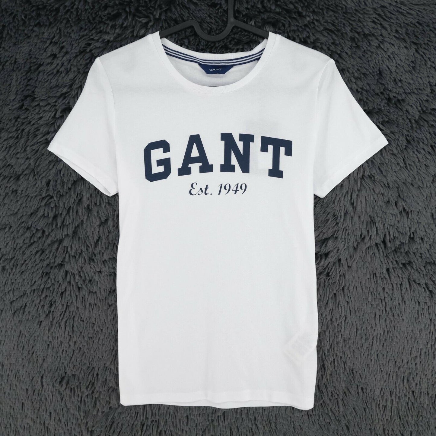 GANT T-shirt blanc à col rond avec grand logo Taille XS M