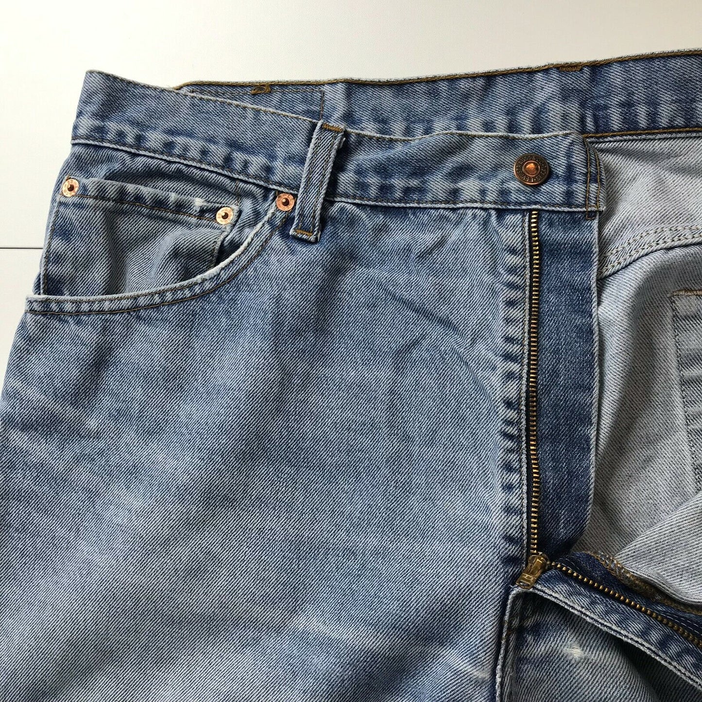 Vintage Levi's 521 02 Blue Regular Straight Fit Jeans W40 L32