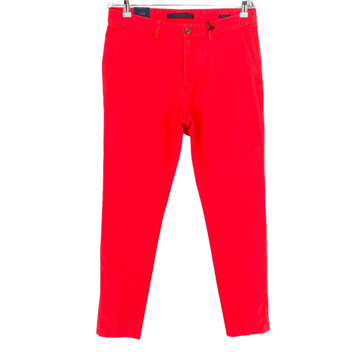 Scotch & Soda Red MOTT Super Slim Fit Chino Pants Trousers Size W31 L32