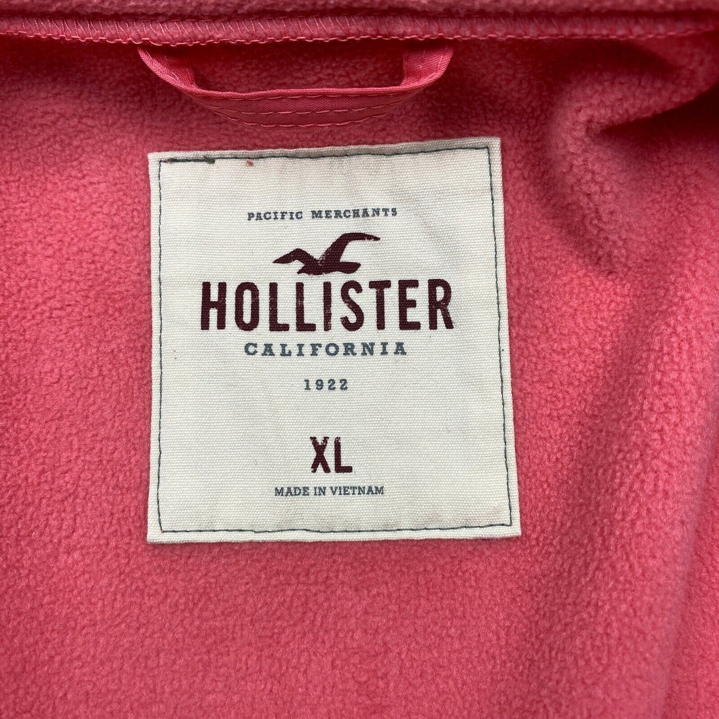 HOLLISTER Soft Shell Pink Jacket Size XL