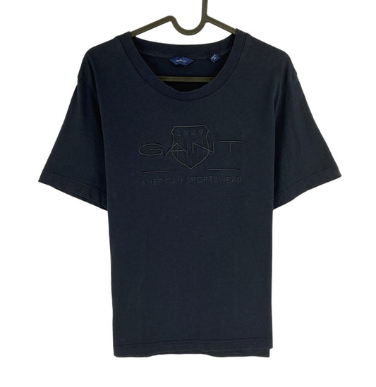 GANT Women Navy Blue Tonal Archive Shield Crew Neck Short Sleeve T Shirt Size XL