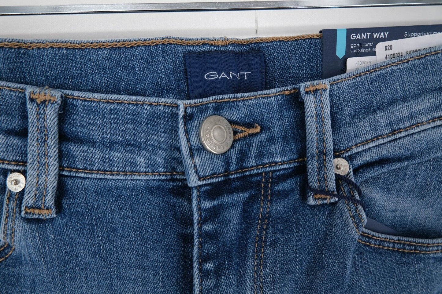 GANT Blue Skinny Super Stretch Jeans Size W27 L32