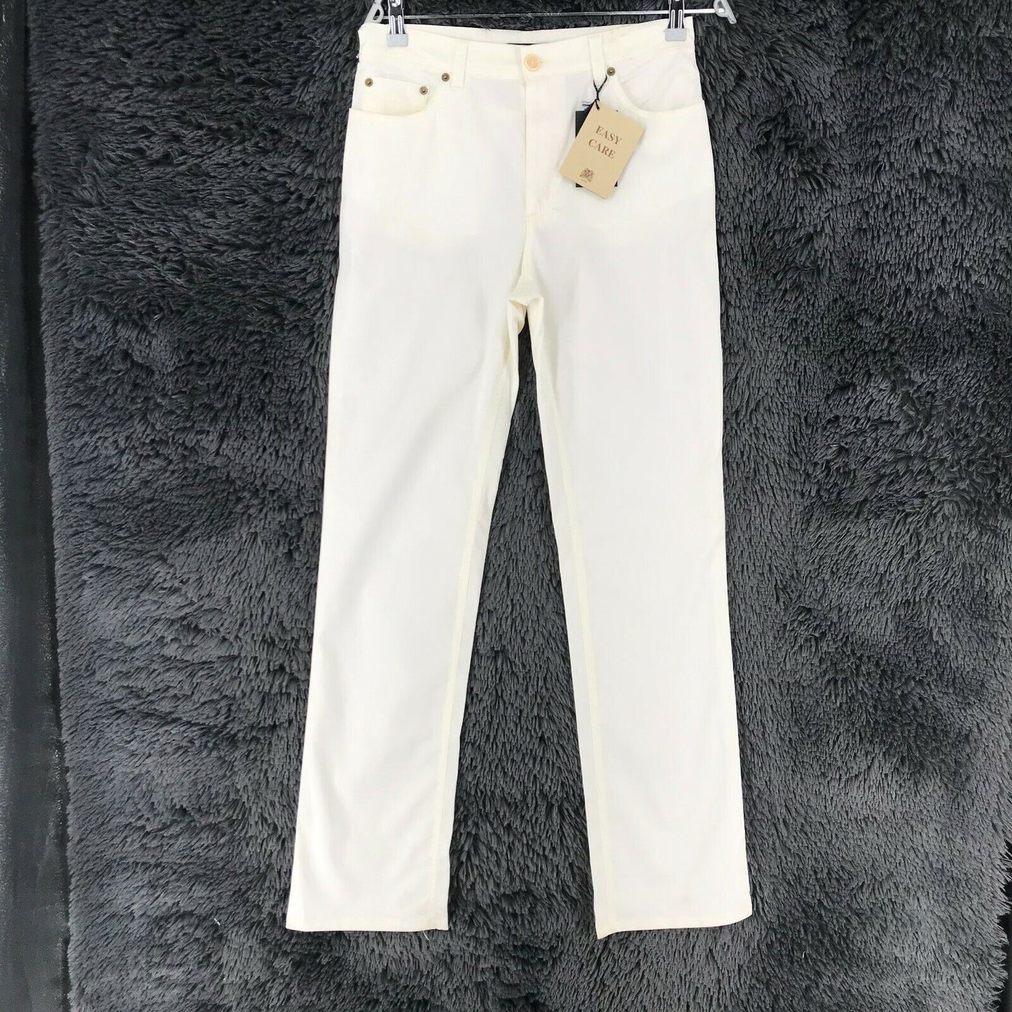 MARINA YACHTING Women White Regular Straight Fit Chino Trousers Size W29