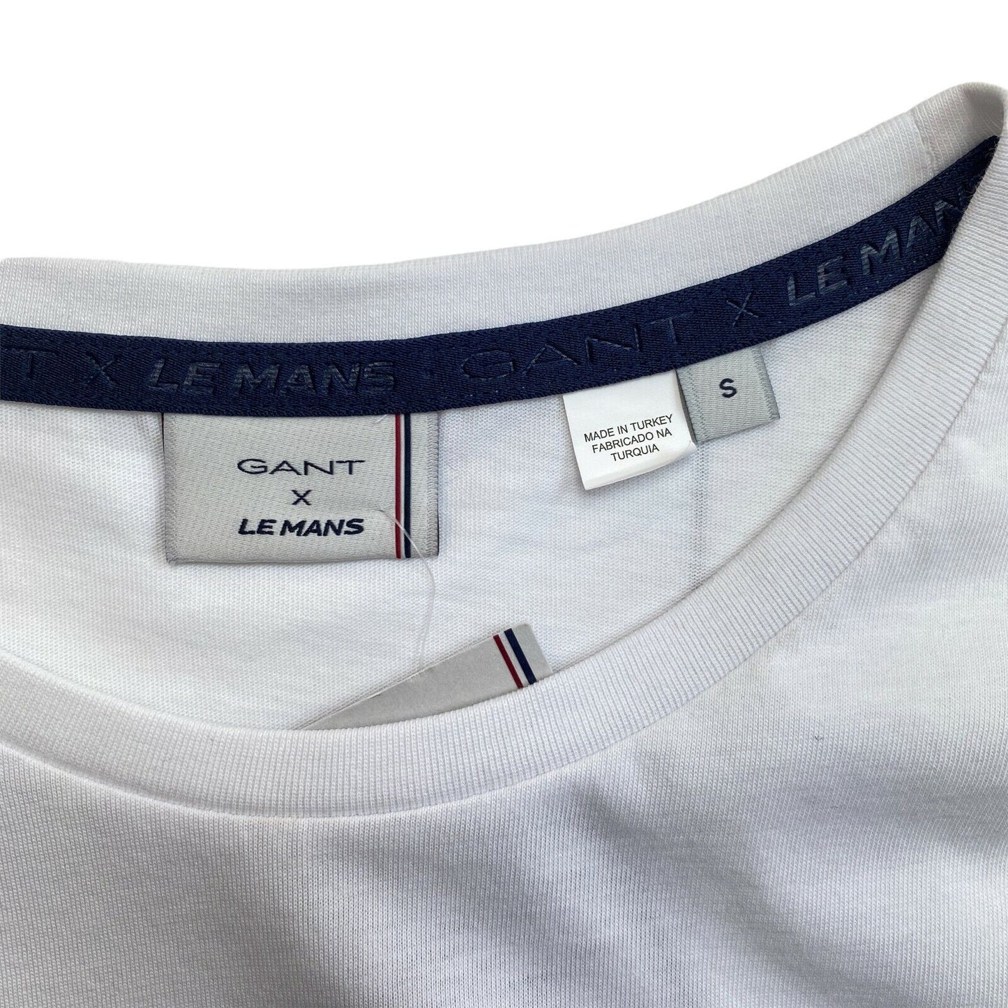 GANT x LE MANS White Crew Neck T Shirt Size S