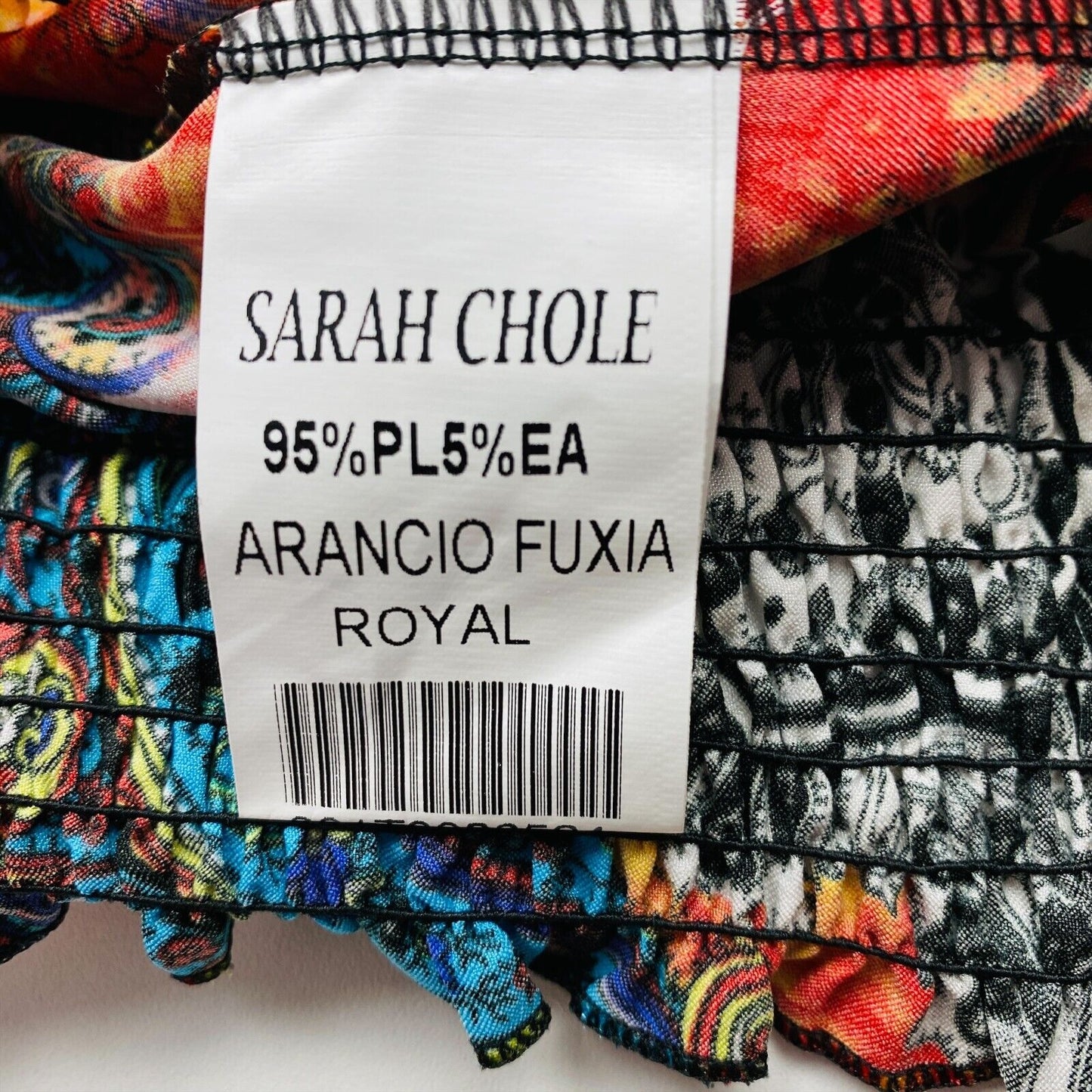 SARAH CHOLE Géométrique Multicolore Sans Manches Bustier Top Blouse Taille XL