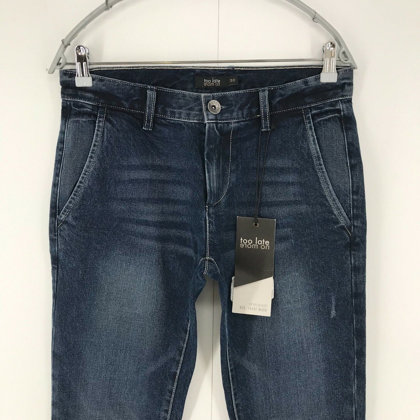 TOO LATE NO MORE Women Blue Skinny Fit Jeans W30