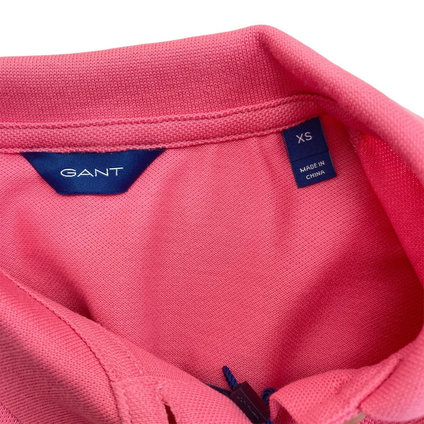 GANT Pink Original Long Sleeves Pique Polo Shirt Size XS