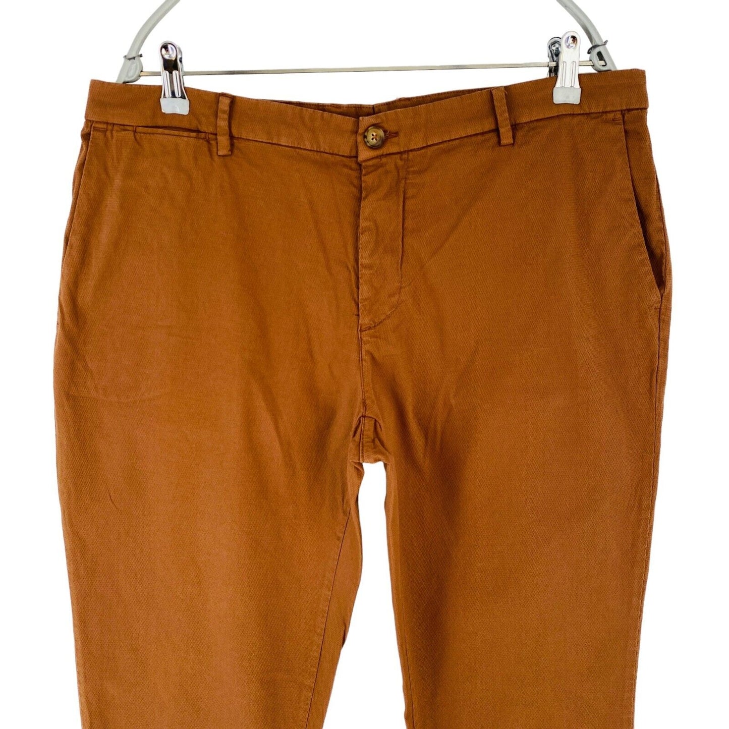 TRUSSARDI Mens Brown Skinny Fit Chino Trousers EUR 54 W36