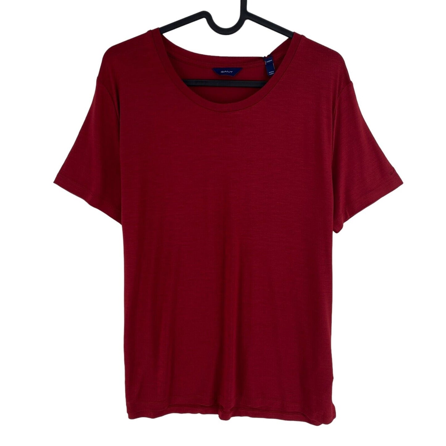 GANT Dark Red Light Weight Crew Neck T Shirt Size L