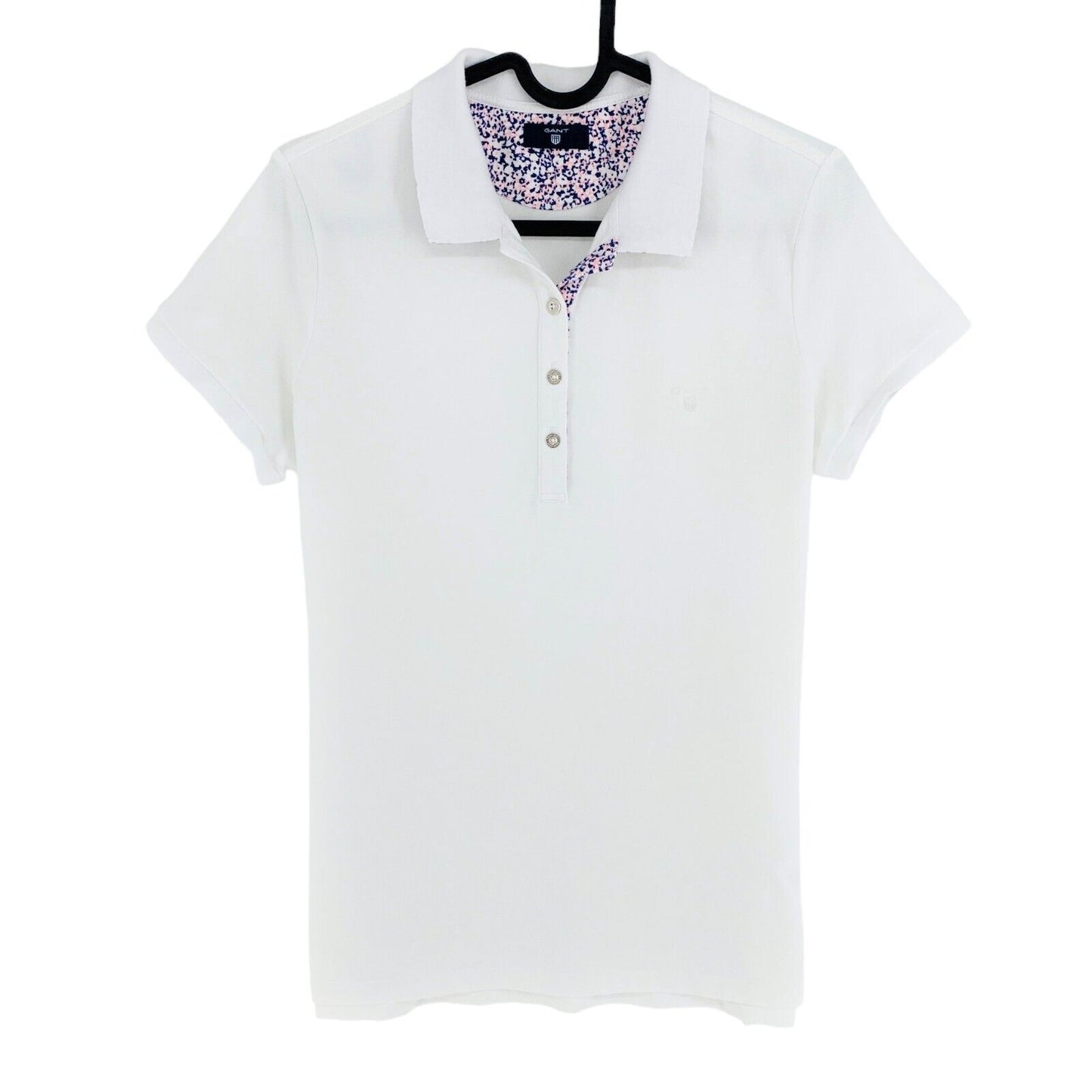 GANT White Pique Short Sleeves Polo Shirt Size M