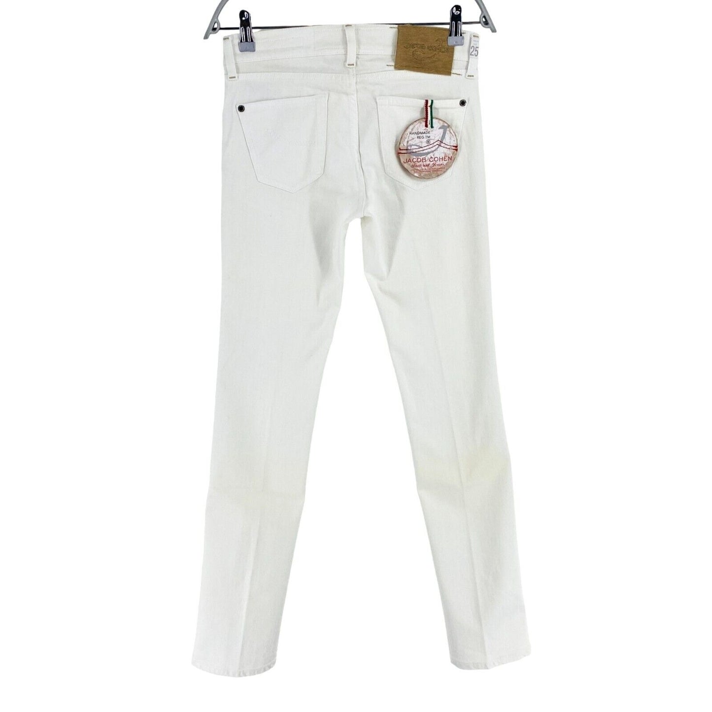 JACOB COHEN Women 711 White Slim Jeans Pants W25 L34 Made In Italy