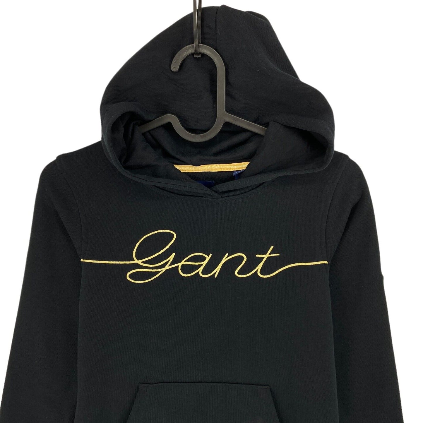 GANT Girls Black Script Long Sleeves Hoodie Dress Size 122/128 cm 7 - 8 Years