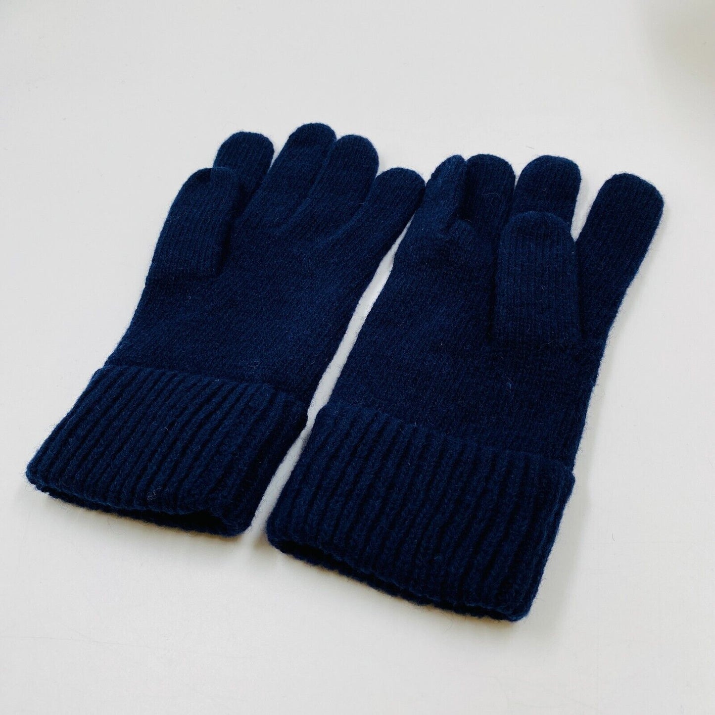 GANT Women Dark Blue Wool Blend Knit Beanie Hat & Gloves Gift Set One Size