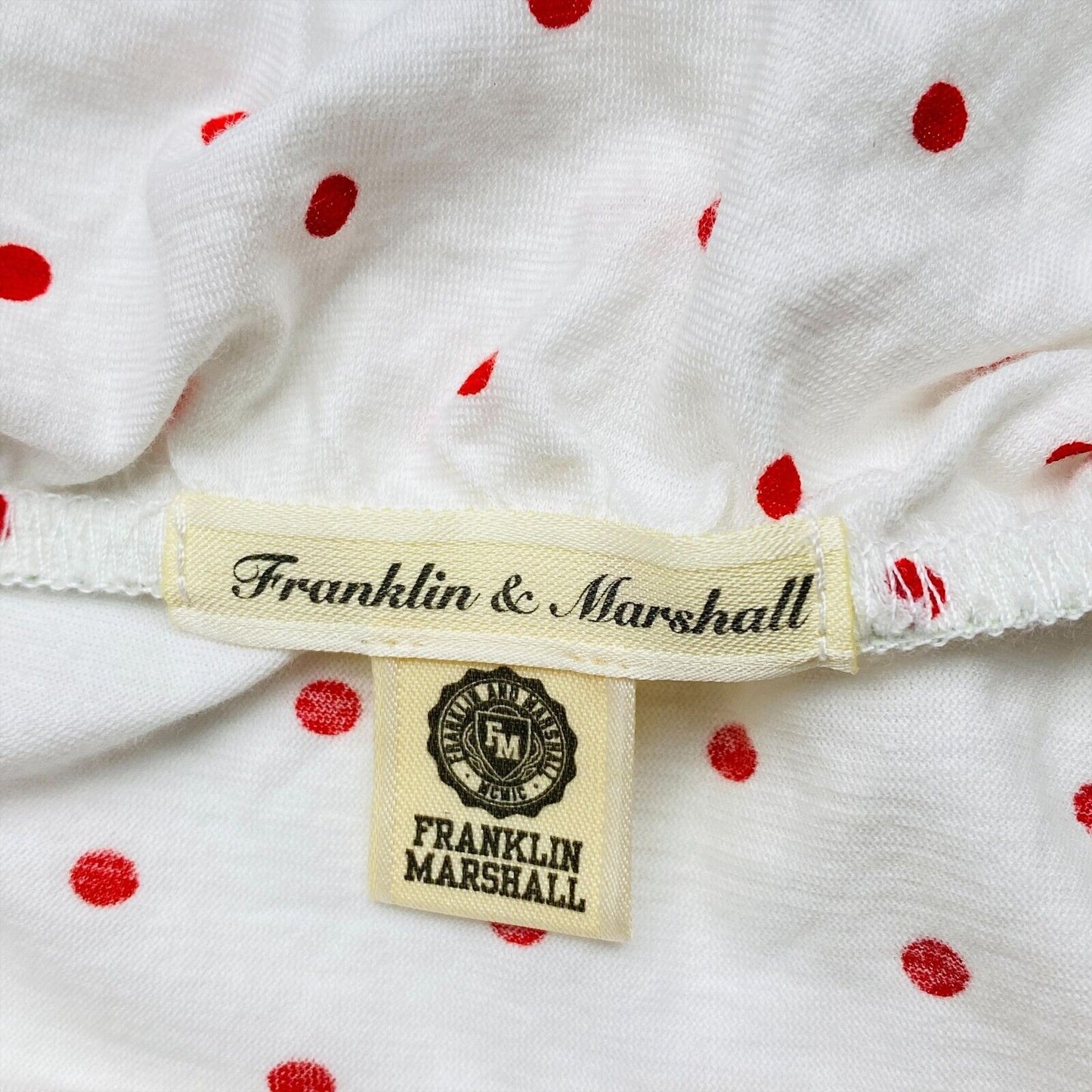 Franklin &amp; Marshall Polka Dot Blanc 100% Coton Débardeur sans manches Taille S