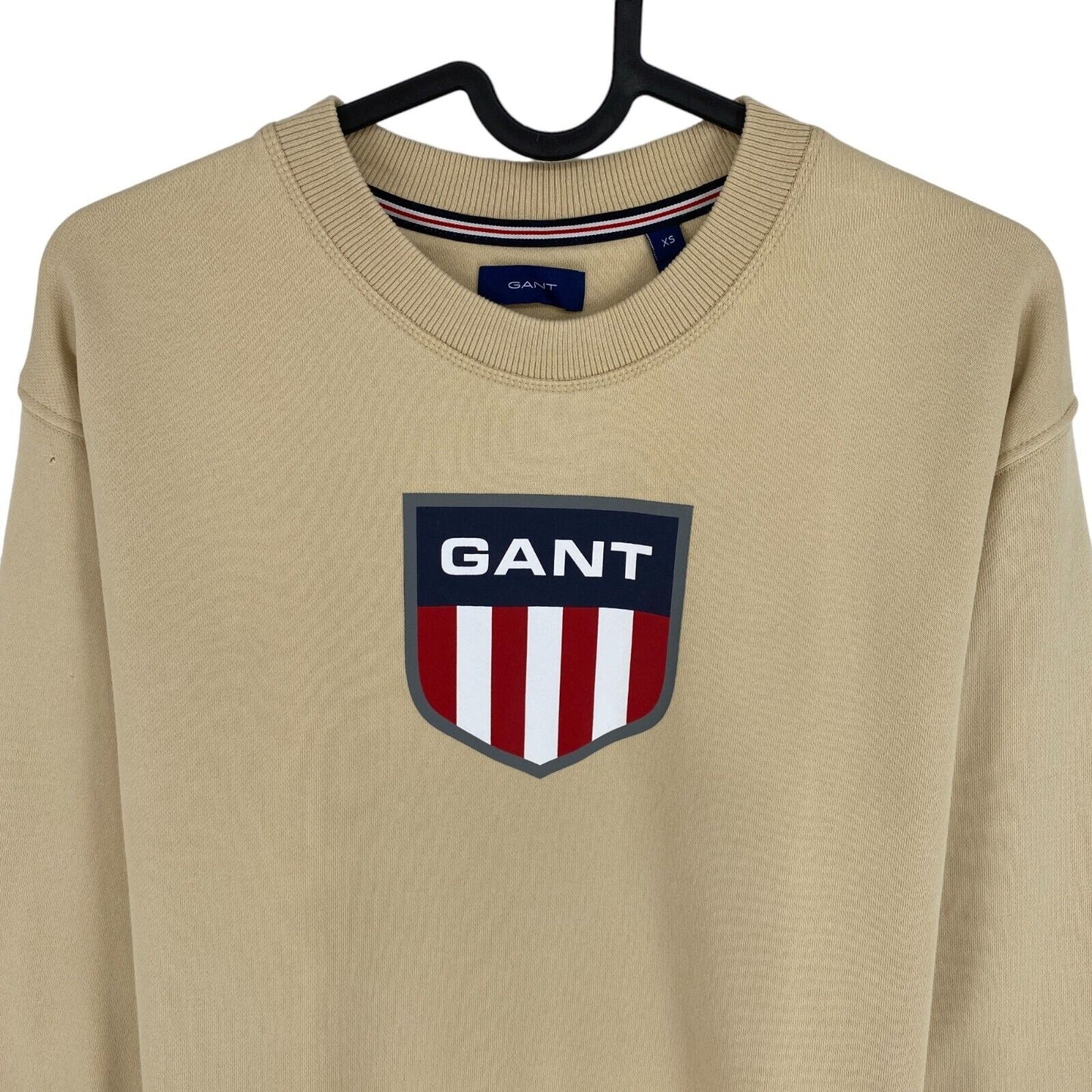 GANT Brown Retro Shield Crew Neck Sweater Jumper Size XS