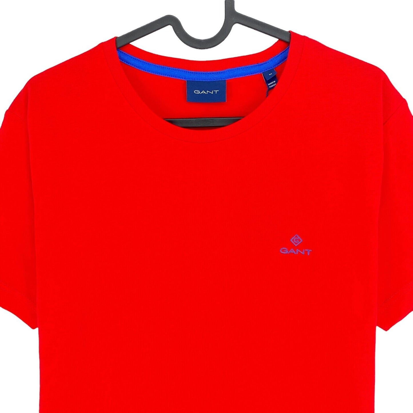 GANT T-Shirt mit Rundhalsausschnitt und kontrastierendem Logo, rot, Größe M