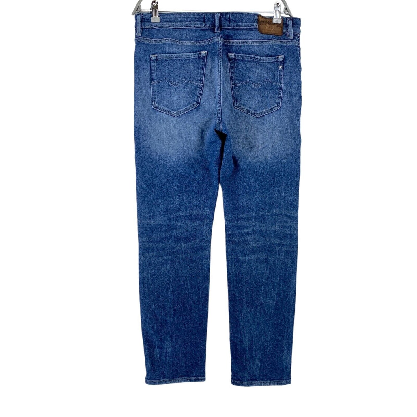 Replay femmes bleu Stretch coupe fuselée régulière jean W31 L30