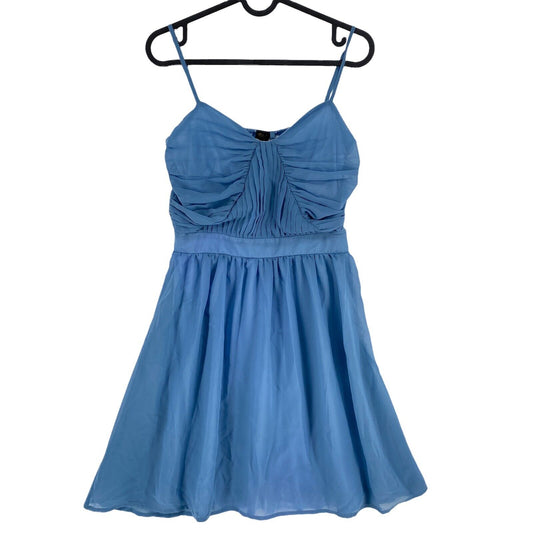 Blend Collection Blue Sleeveless Sweetheart Tank Flare Dress Size S