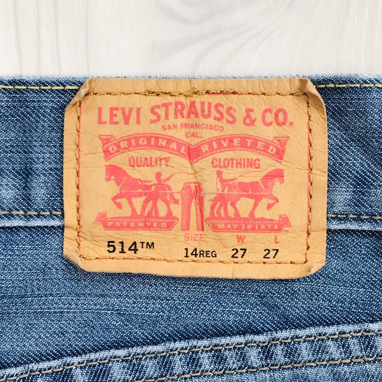 Vintage Levi's 514 Blue Slim Straight Fit Jeans 14 Reg / W27 L27