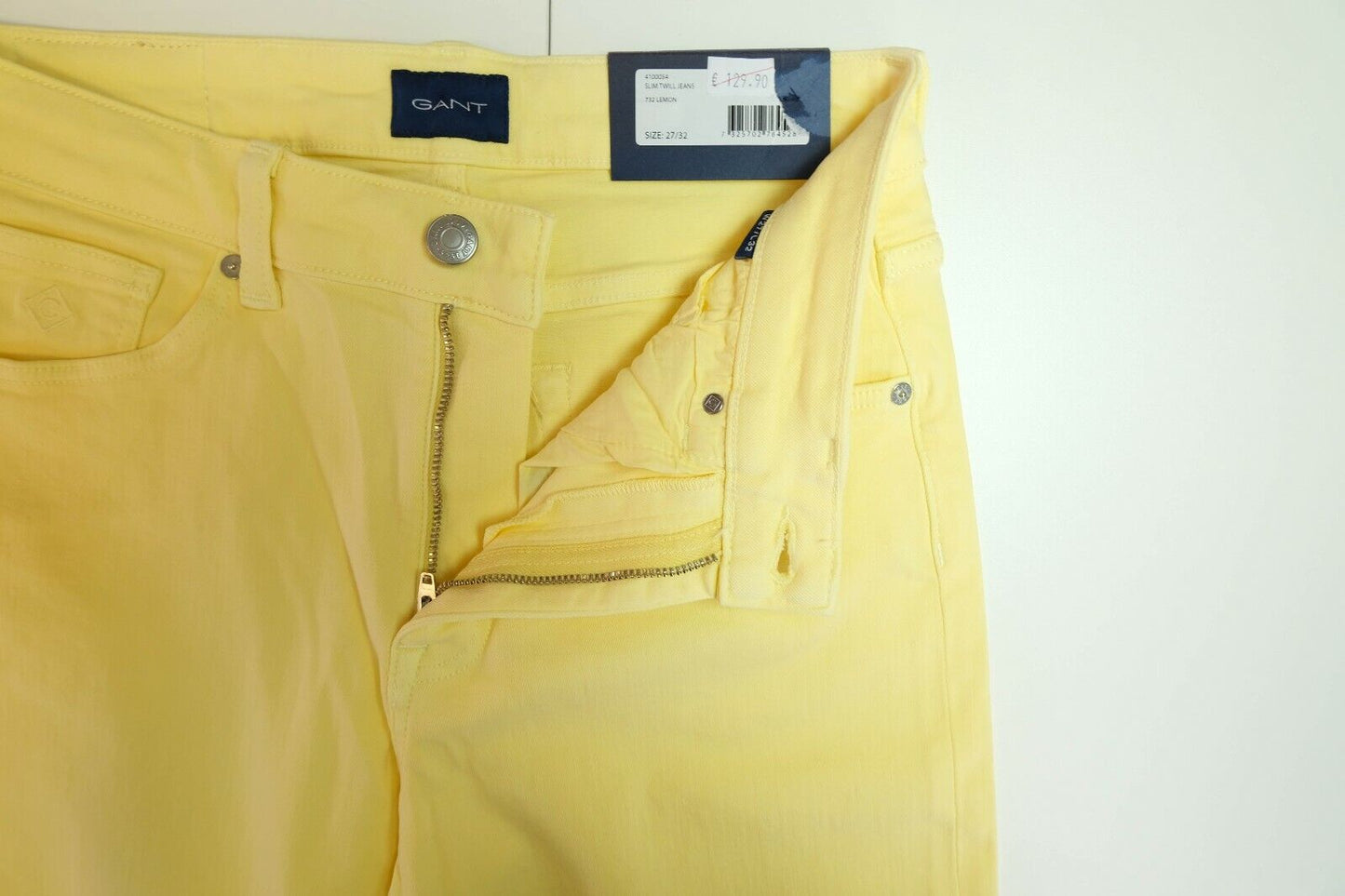 GANT Yellow Twill Slim Fit Jeans Size W27 L32