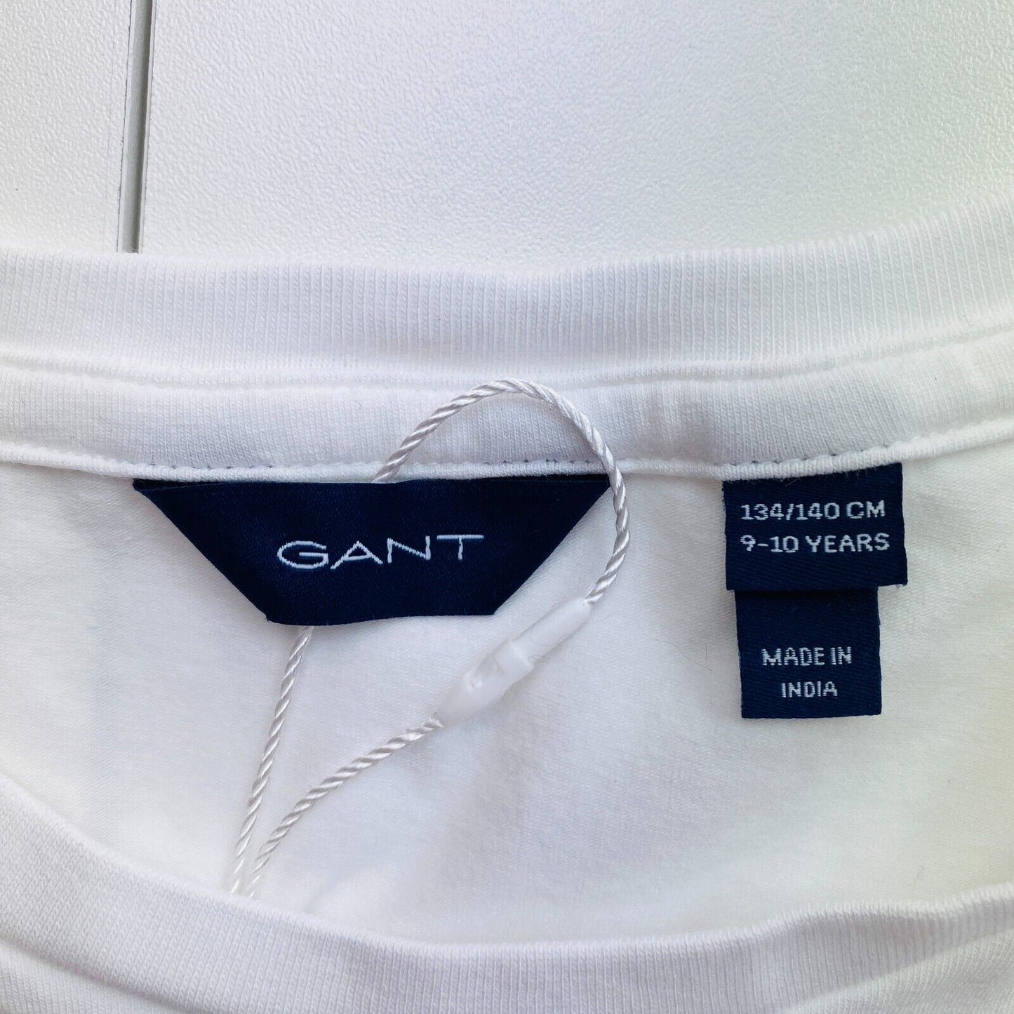 GANT Girls White Original Crew Neck T-Shirt Size 134/140 9-10 Years