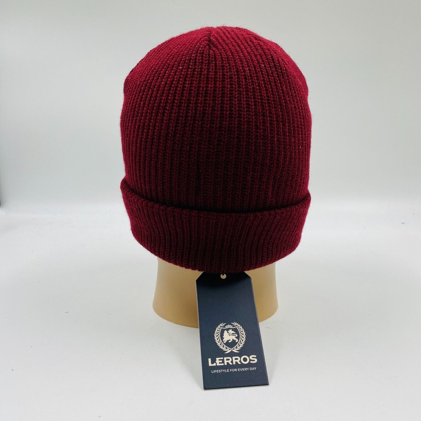 LERROS Mens Dark Red Beanie Winter Hat One Size