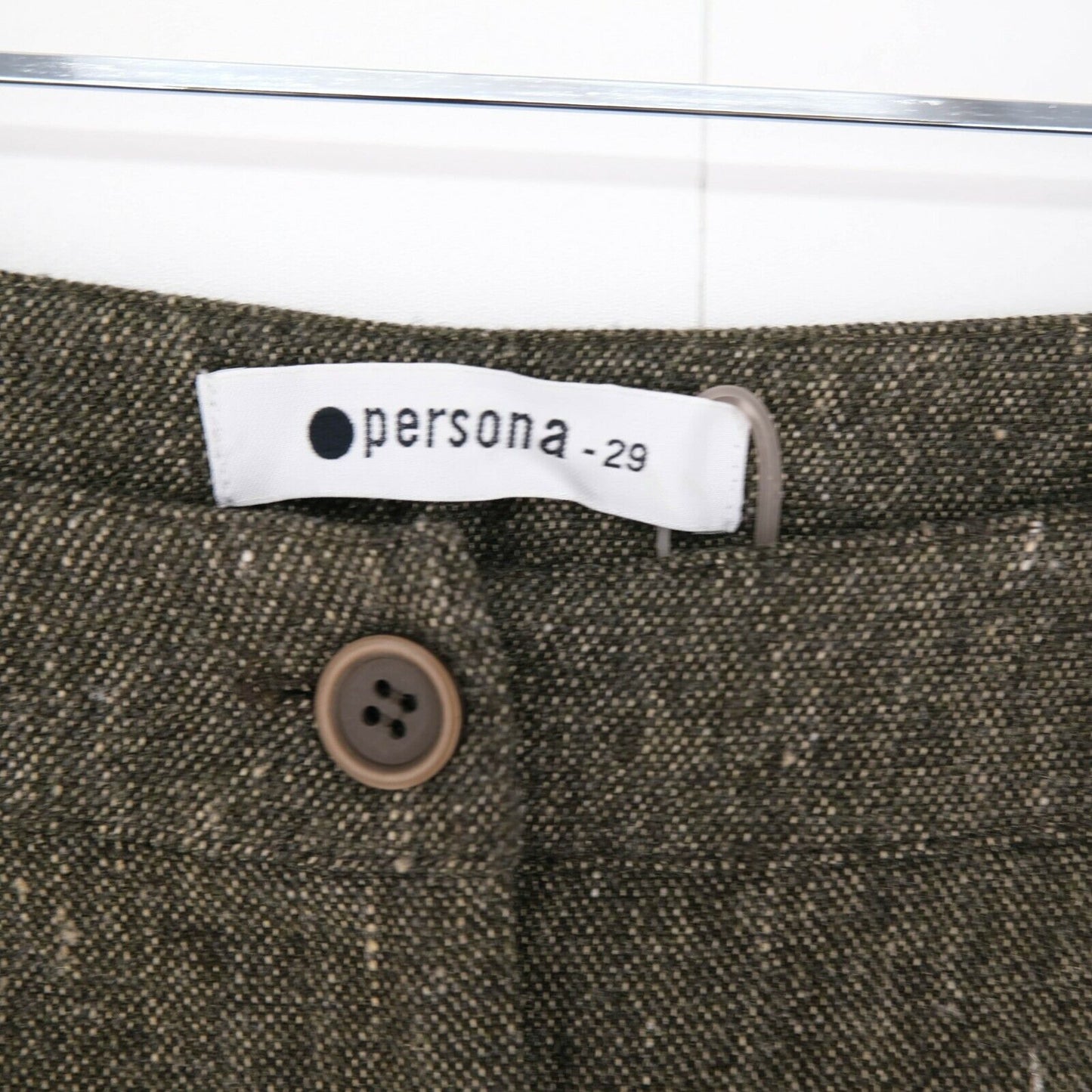 PERSONA Green Capri Pants Trousers Size EUR 44 46 52 UK 14 16 22 US 12 14 20