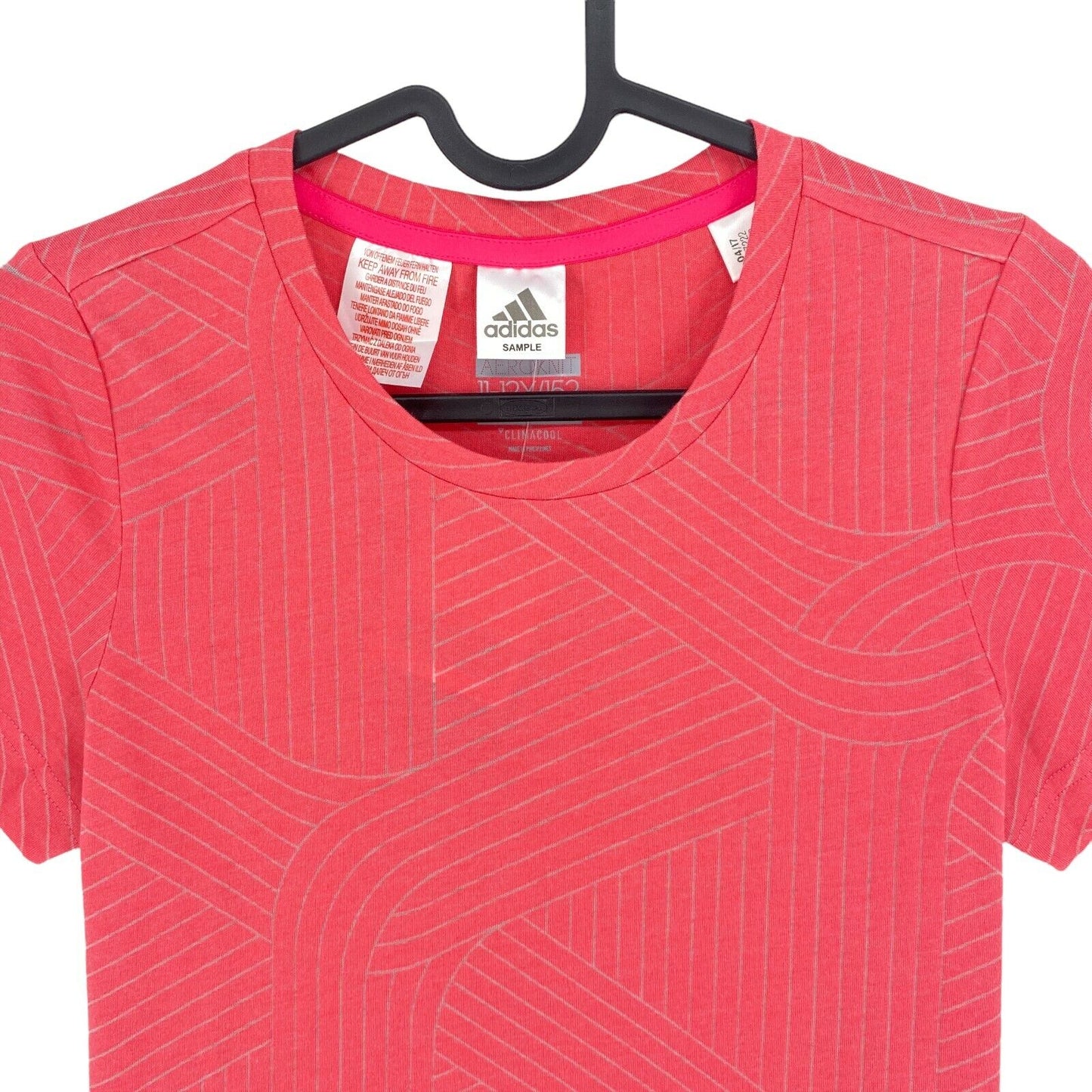 Adidas Climacool Pink Aero Knit Crew Neck T Shirt Size 11 - 12 Years