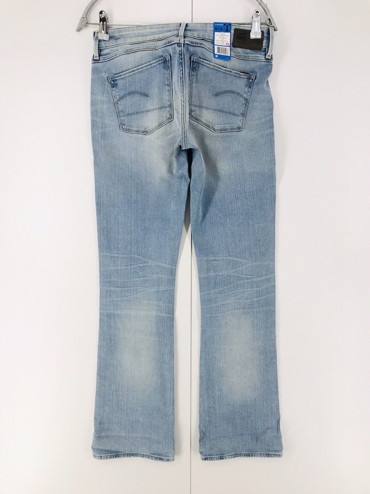 G-STAR RAW 3301 MID BOOTLEG Women Blue Bootcut Fit Jeans W27 L32