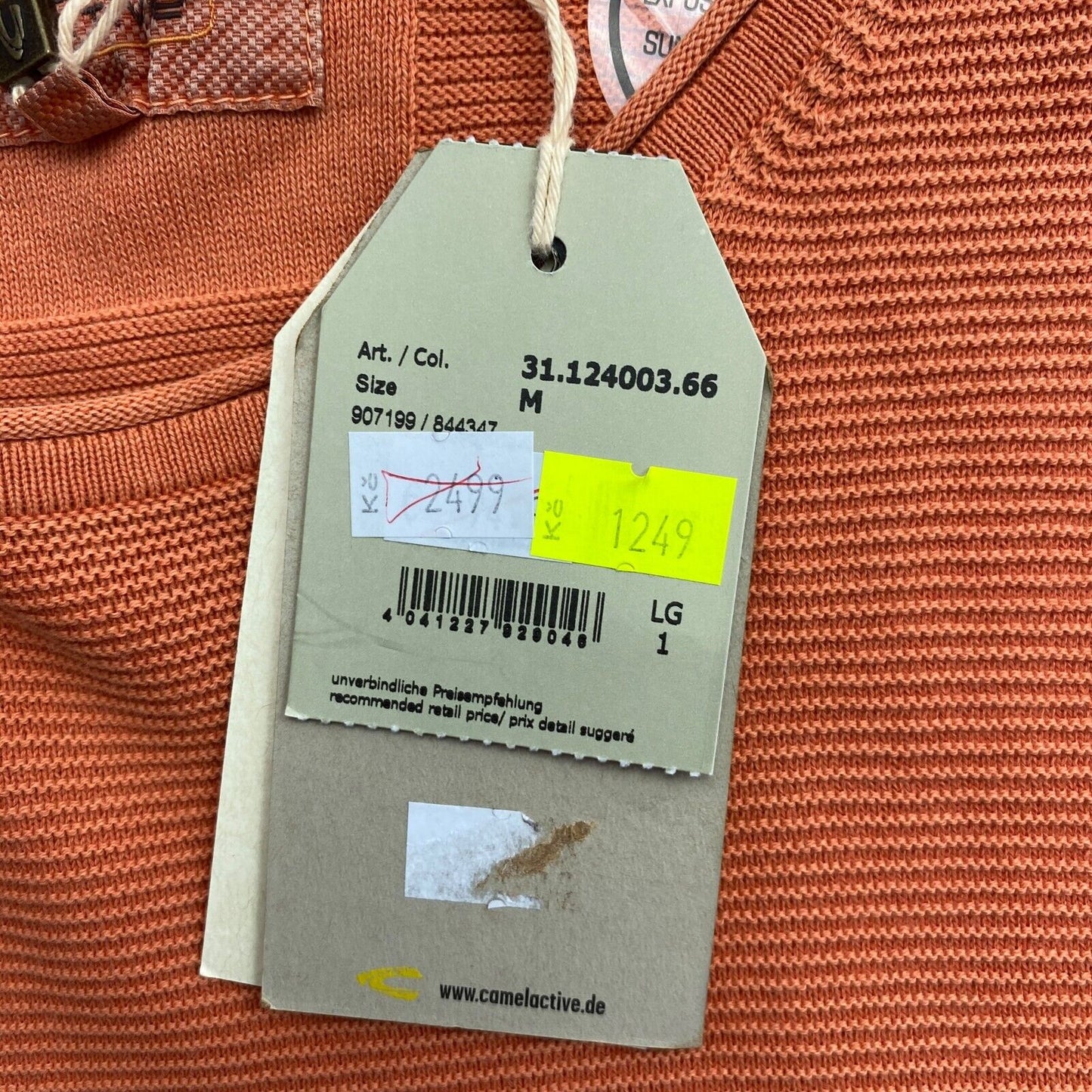 Camel Active Orange Rundhalspullover Pullover Größe M