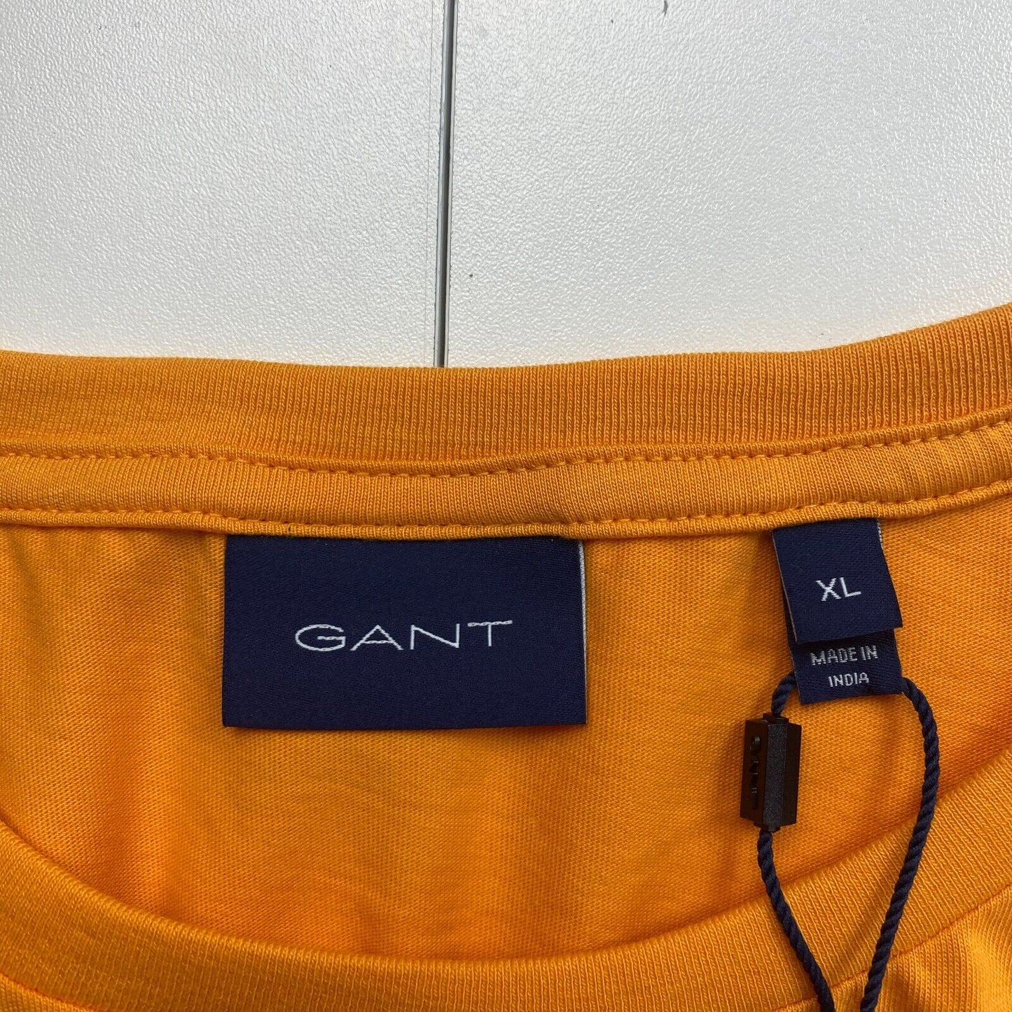 GANT Men Dark Yellow Original Crew Neck Short Sleeve T Shirt Size XL