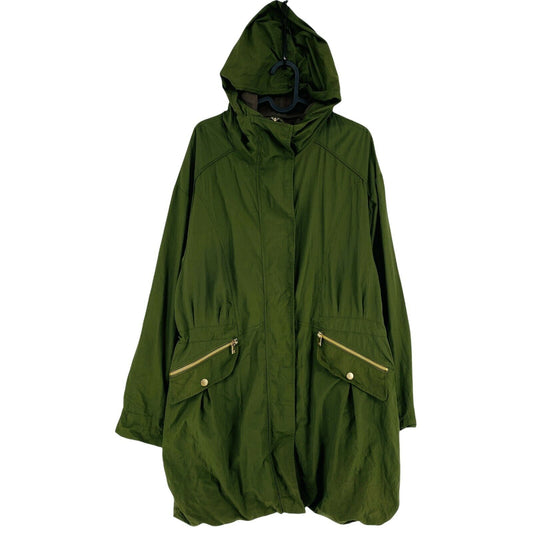 TRUSSARDI JEANS Green Hooded Jacket Coat Size EU 48 UK/US 38