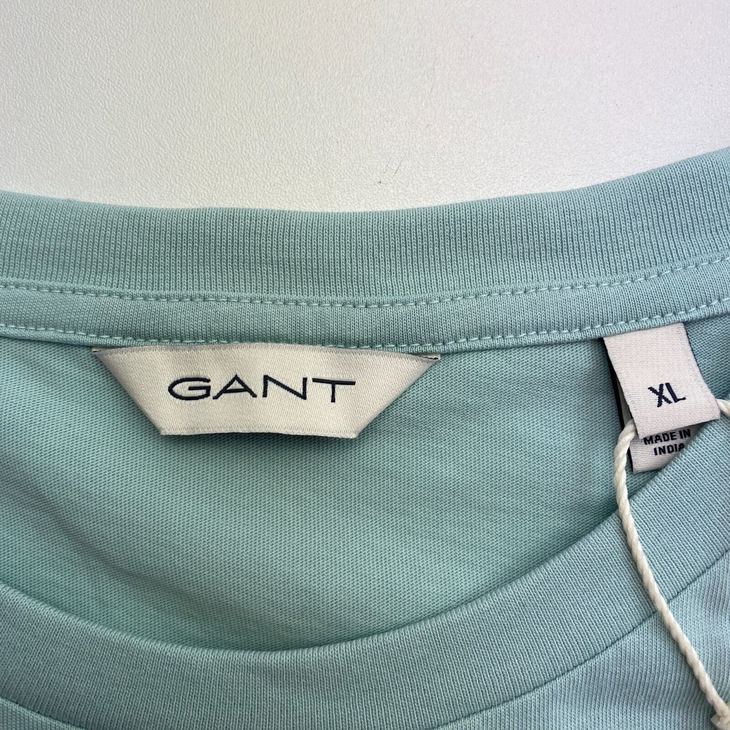 GANT Women Dusty Blue Tonal Archive Shield Crew Neck SS T Shirt Size XL