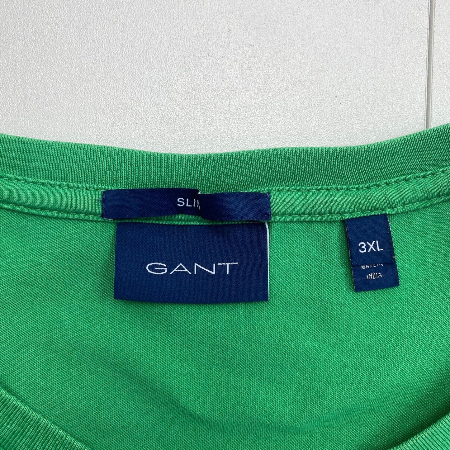 GANT Men Dark Green Original Slim Fit Crew Neck Short Sleeve T Shirt Size 3XL