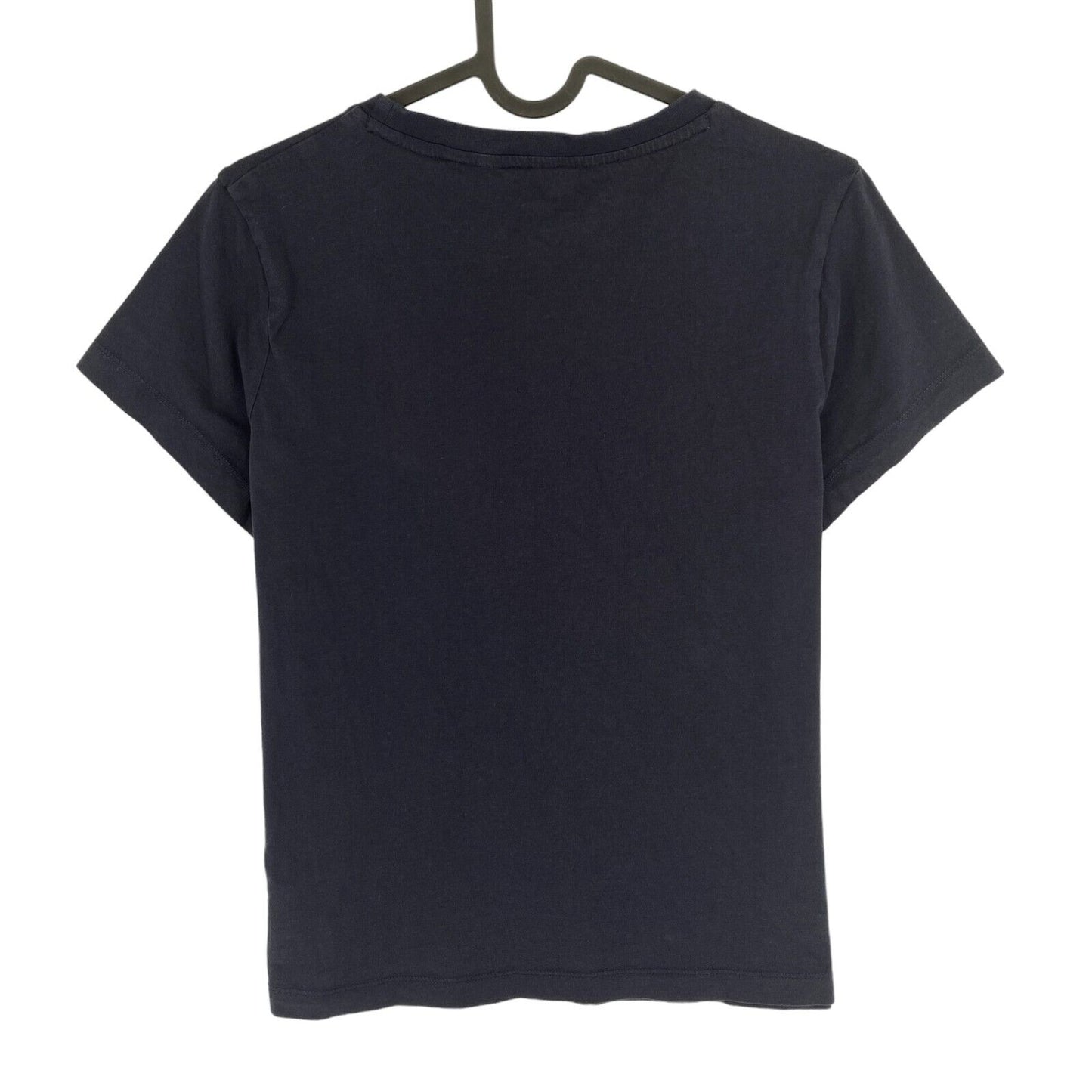 GANT Women Navy Blue Logo Crew Neck T Shirt Size L