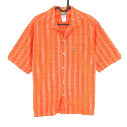 The North Face Orange Check Print Short Sleeves Shirt Size S