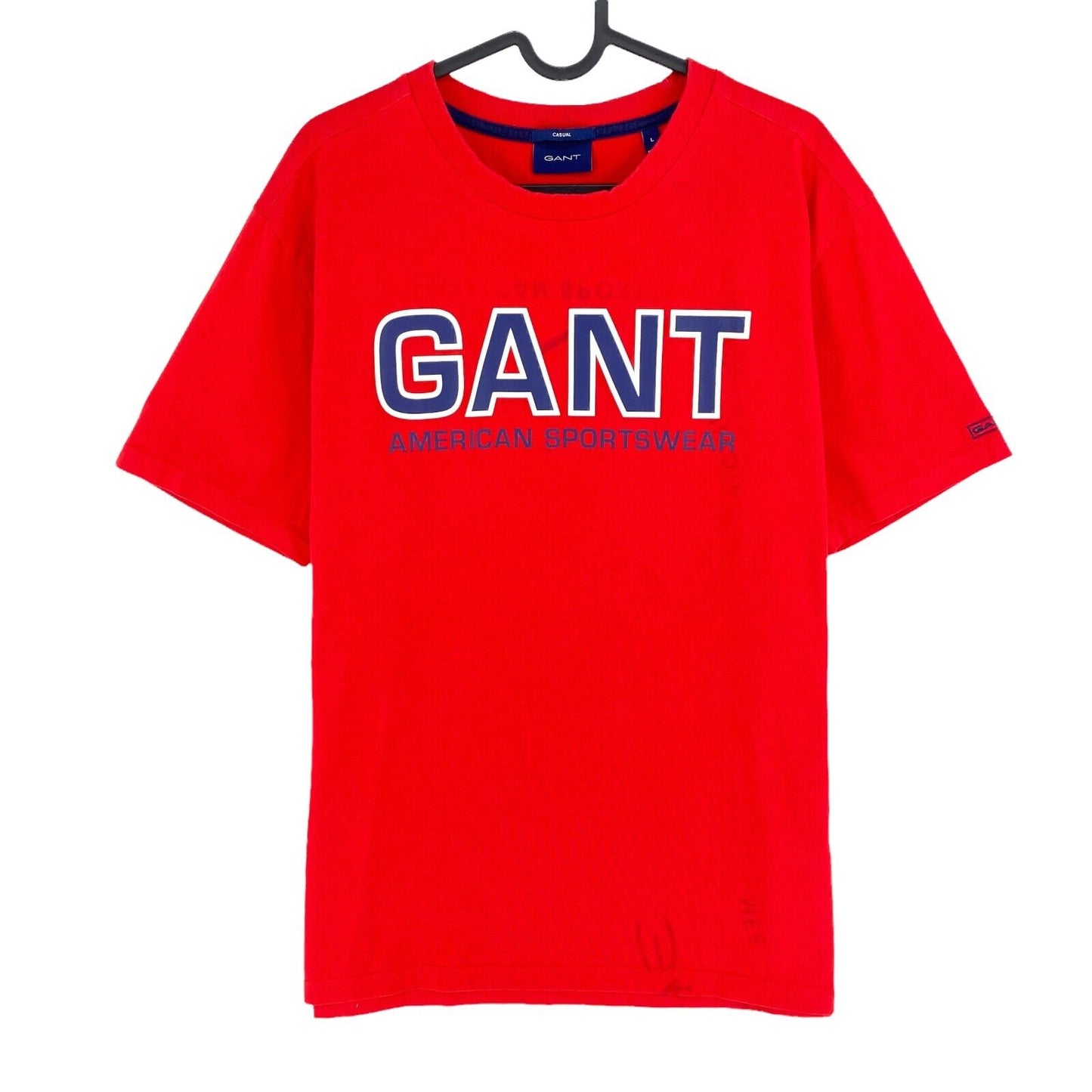 GANT T-Shirt mit Rundhalsausschnitt, lässig, sportlich, Rot, Größe L