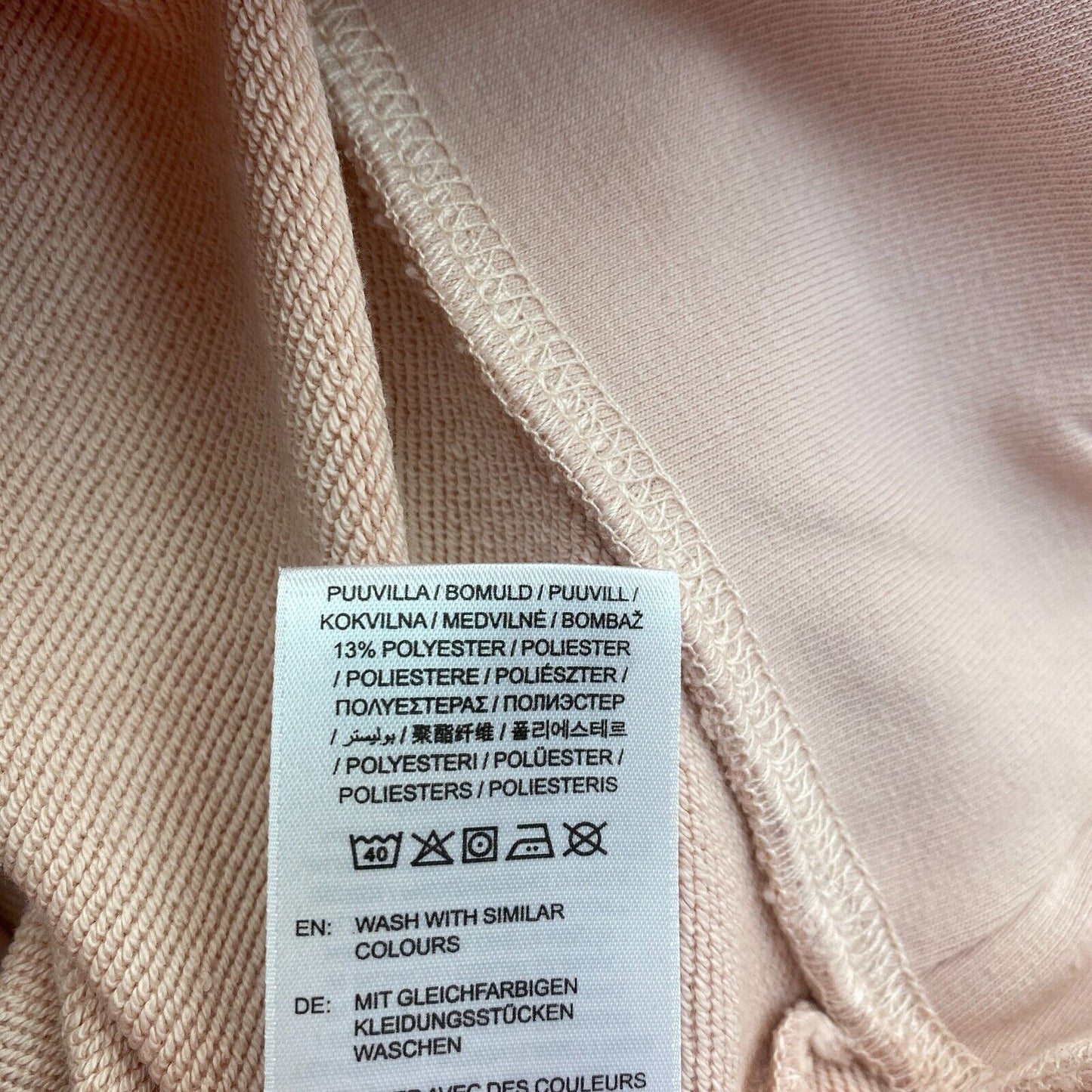 GANT Pull à col rond avec logo ton sur ton rose clair Taille XS